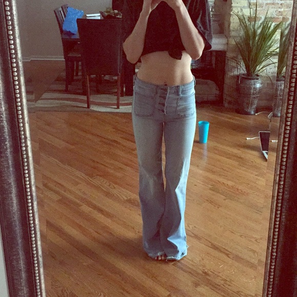 Abercrombie & Fitch Denim - High Waisted Bell Bottom Jeans